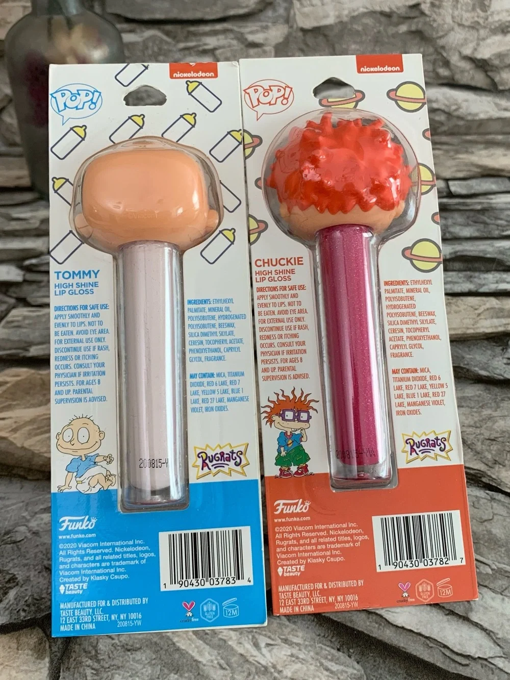 Rugrats Funko Pop Tommy Chuckie Pickles High Shine Lip Gloss Set Pair Bundle New